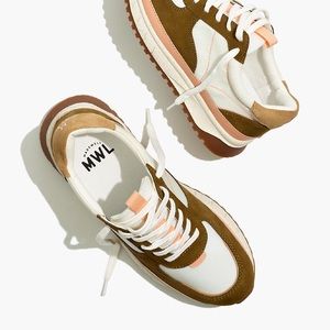 Madewell Kickoff Trainer Sneakers in Ripstop Nylon and Leather